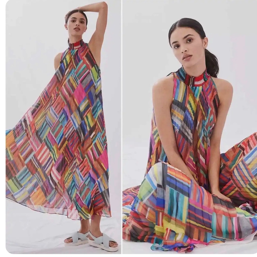 Anthropologie rainbow dress